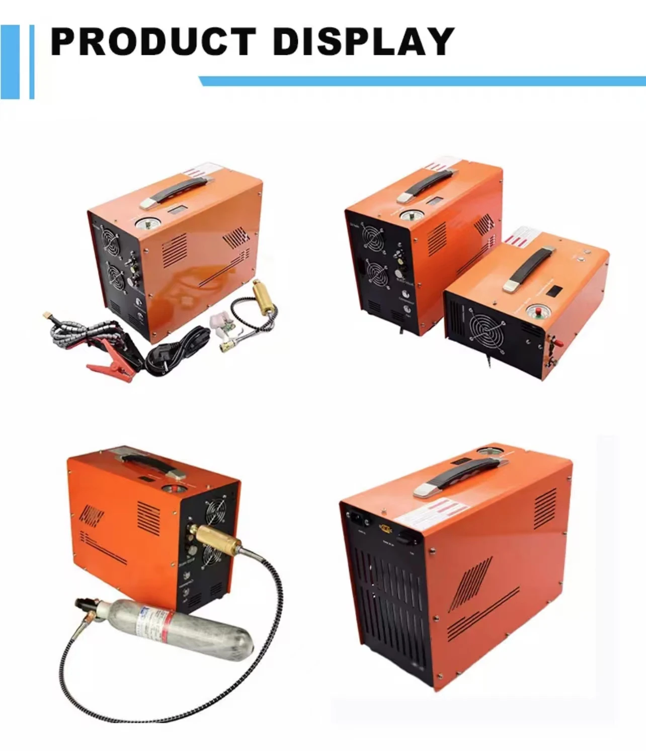 PCP12v 4500Psi 300Bar 30mpa Portable PCP Air Compressor High Pressure Pump Built-in Power Adapter & Fan Auto-stop Diving
PCP12v 4500Psi 300Bar 30mpa Portable PCP Air Compressor High Pressure Pump Built-in Power Adapter & Fan Auto-stop Diving