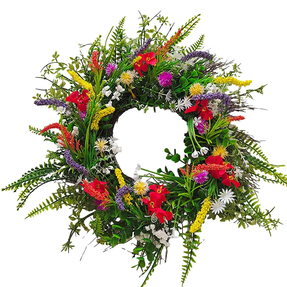 

Beautiful And Vibrant Beautiful And Vibrant Door Decor Full And Realistic Wildflower Wreath Mixed Flower Wreath