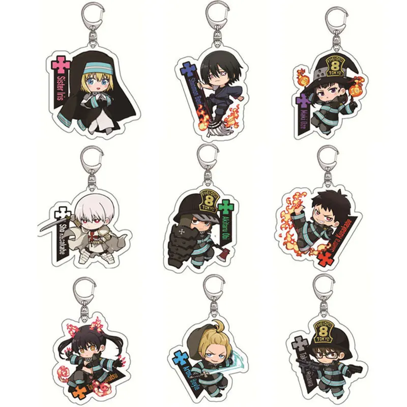 Anime Enn Enn No Shouboutai Fire Force Keychain Cosplay Acrylic Key Chain Ring Cartoon Figure Pendant Jewelry Cute Gift Trinkets
Anime Enn Enn No Shouboutai Fire Force Keychain Cosplay Acrylic Key Chain Ring Cartoon Figure Pendant Jewelry Cute Gift Trinkets