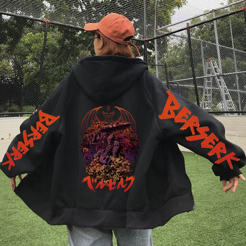 Japanese Manga Berserk Print Zipper Hoodie Men Women Harajuku Cool Guts Print Autumn Spring Coat Hip Hop Top
Japanese Manga Berserk Print Zipper Hoodie Men Women Harajuku Cool Guts Print Autumn Spring Coat Hip Hop Top