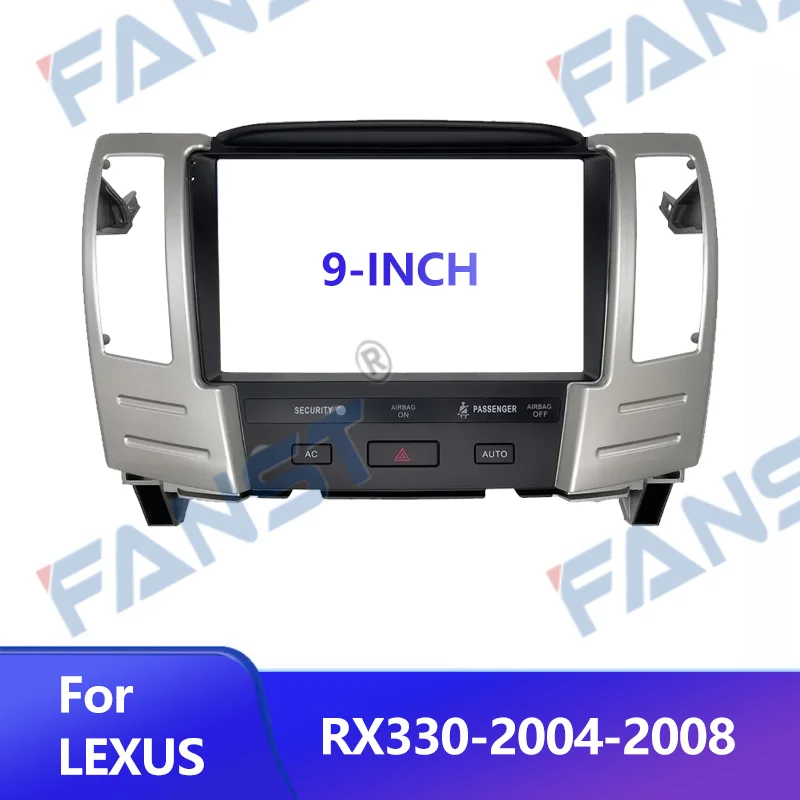 04-08 Lexus RX300 9-inch navigation frame kit with original interface cable and CANBUS, high and low end through-fitting
04-08 Lexus RX300 9-inch navigation frame kit with original interface cable and CANBUS, high and low end through-fitting