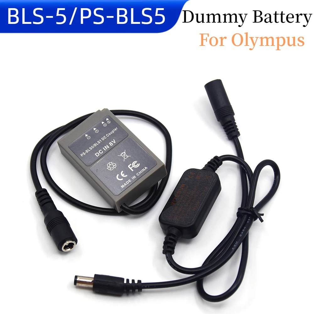 12V-24V Step-Down Cable+PS-BLS-5 Dummy Battery for Olympus OM-D E-M10 Mark II III PEN E-PL7 E-PL5 E-PL2 E-PM2 Stylus 1 1s Camera
12V-24V Step-Down Cable+PS-BLS-5 Dummy Battery for Olympus OM-D E-M10 Mark II III PEN E-PL7 E-PL5 E-PL2 E-PM2 Stylus 1 1s Camera