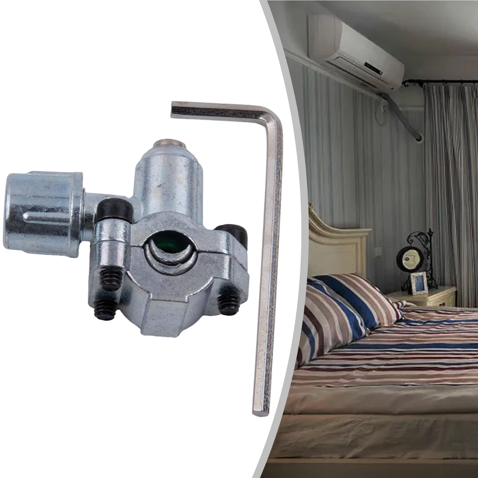 Line Tap Valve Puncture Valve Home Repair Tools 1/4 Inch 5/16 Inch 3/8 Inch Refrigerator Piercing Silver Color
Line Tap Valve Puncture Valve Home Repair Tools 1/4 Inch 5/16 Inch 3/8 Inch Refrigerator Piercing Silver Color