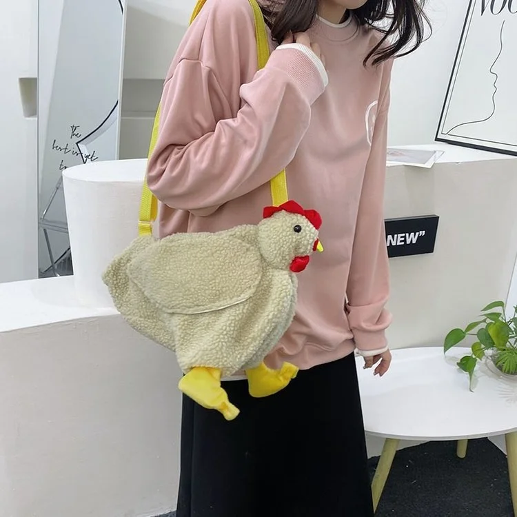 Cute Plush Chicken Bag Women Soft Fleece Chicken Shoulder Bags Fashion Women Soft Duck Bags Zipper Crossbody Duck Chicken Purse
Cute Plush Chicken Bag Women Soft Fleece Chicken Shoulder Bags Fashion Women Soft Duck Bags Zipper Crossbody Duck Chicken Purse