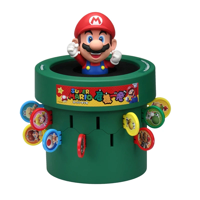 

TAKARA TOMY Pop Up Super Mario Crisis Kurohige kiki ippatsu Cartoon Sword Barrel Party Trick Toy Children Creative Game Gift