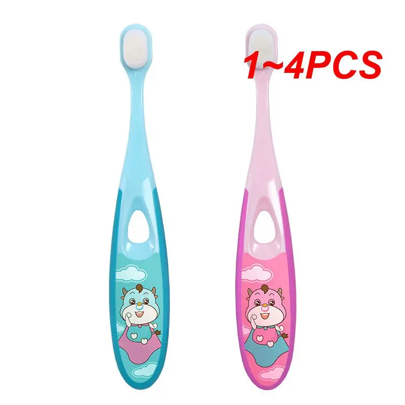 

1~4PCS Ultra-fine Soft Toothbrush Portable Travel Hair Eco Friendly Brush Soft Fiber Toothbrush Oral Hygiene Care Random Color