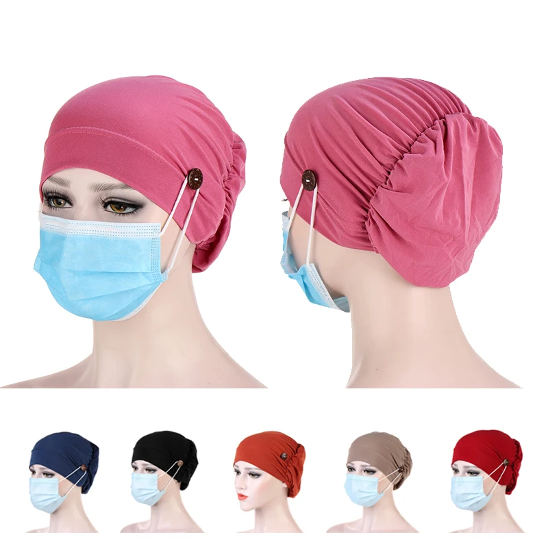 New Women Turban Head Wrap Hat With Button Headwear Headscarf Bonnet Inner Hijabs Cap Muslim Hijab Chemo Hats Turbantes Caps 
New Women Turban Head Wrap Hat With Button Headwear Headscarf Bonnet Inner Hijabs Cap Muslim Hijab Chemo Hats Turbantes Caps