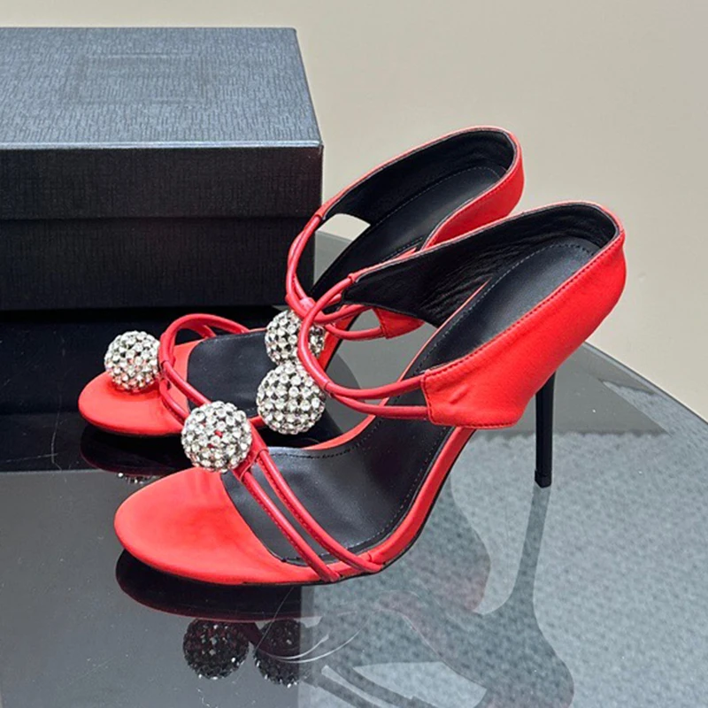 Fairy Style High Heel Sandals Summer New Real Leather Upper Banquet Female Sandals Crystal Decor Spheroidal Design Ladies Pumps
Fairy Style High Heel Sandals Summer New Real Leather Upper Banquet Female Sandals Crystal Decor Spheroidal Design Ladies Pumps