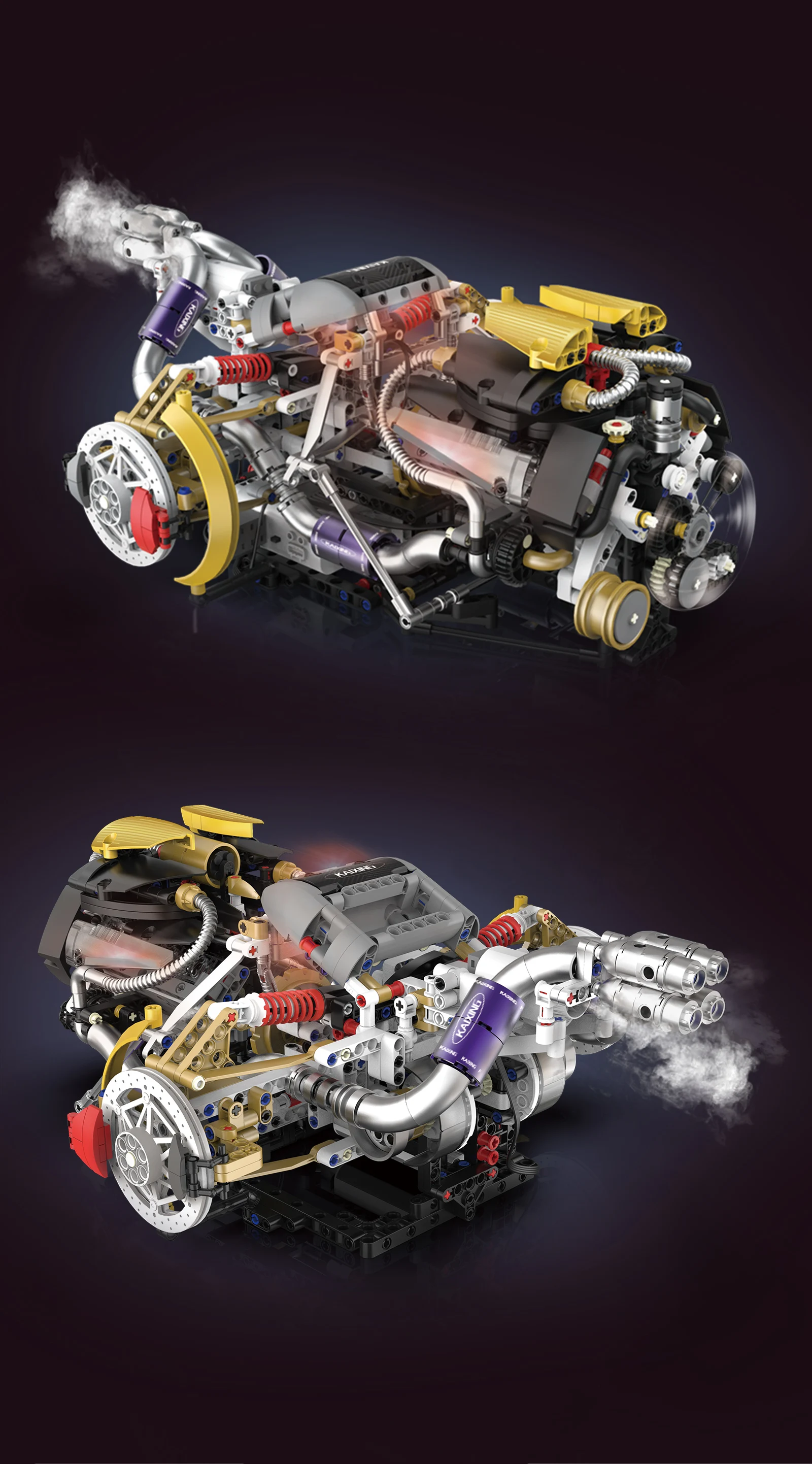 1394Pcs Technical Car Part Building Block The Motorzed V8 Engine Model Set With LED Light Assembly Brick Toys Kid Christmas Gift 1394Pcs Technical Car Part Building Block The Motorzed V8 Engine Model Set With LED Light Assembly Brick Toys Kid Christmas Gift