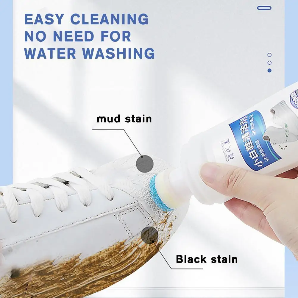 

No-rinse Sneaker Cleaner 100ml Quick Decontamination White Shoes Dirty Easy To Clean Hands Supplies Brightener Cleaning Use G4W4
