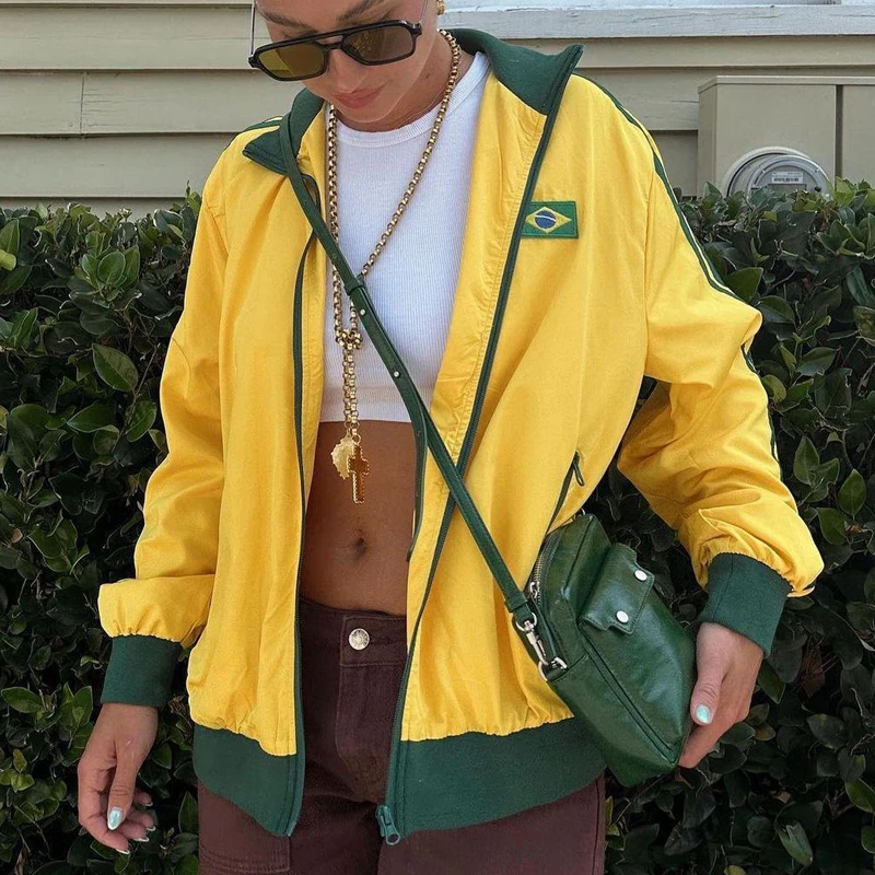 New Brasil Letter Hoodie 2023 Autumn Winter Y2k Zip Up Cardigan Women Oversized Hooded Sweater Football Guard Yellow Sweatshirt
New Brasil Letter Hoodie 2023 Autumn Winter Y2k Zip Up Cardigan Women Oversized Hooded Sweater Football Guard Yellow Sweatshirt