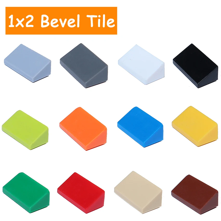 

Smooth Bevel Brick 1x2 Slope DIY Building Blocks 100PCS MOC Assemble Particles Compatible With 85984 1*2 Educational Toy for Kid