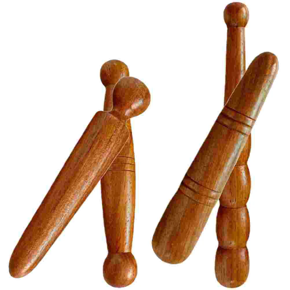 

4pcs Wood Massage Rods Acupuncture Point Foot Rods Foot Massage Acupressure Rods