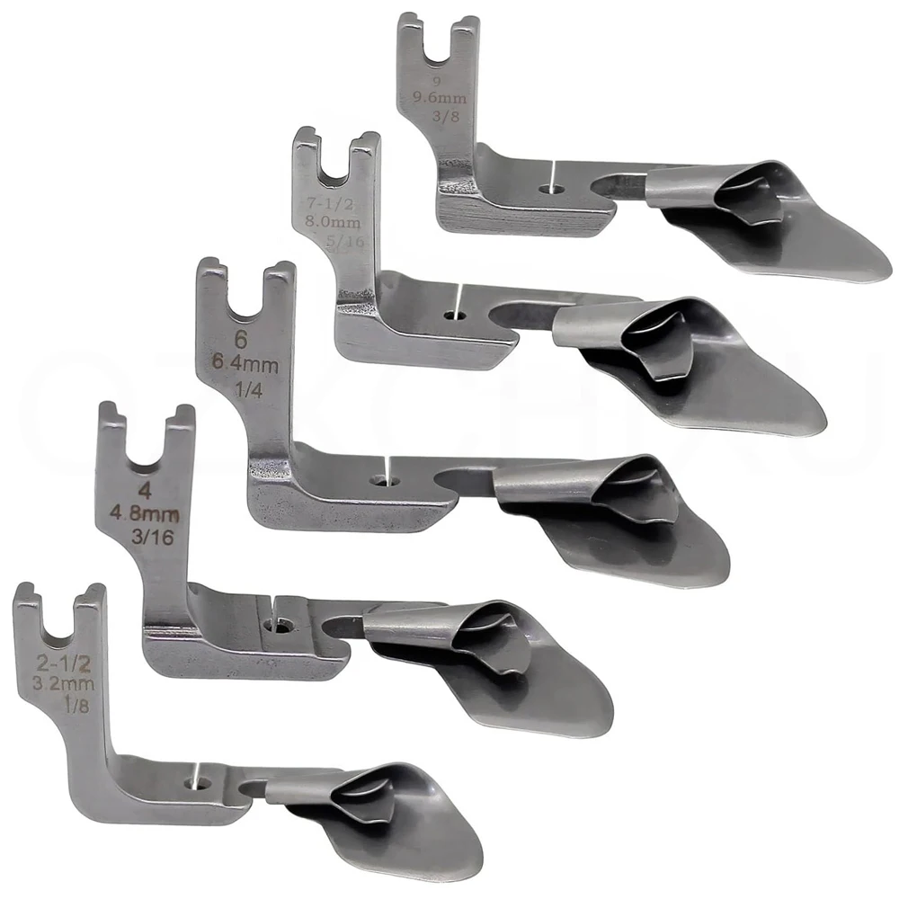 5 Pcs/set Industrial Curved Scroll Hemmer Foot Hem Pull Tube Sewing Machine Presser Foot For Silk Chiffon Skirt Crimping
5 Pcs/set Industrial Curved Scroll Hemmer Foot Hem Pull Tube Sewing Machine Presser Foot For Silk Chiffon Skirt Crimping