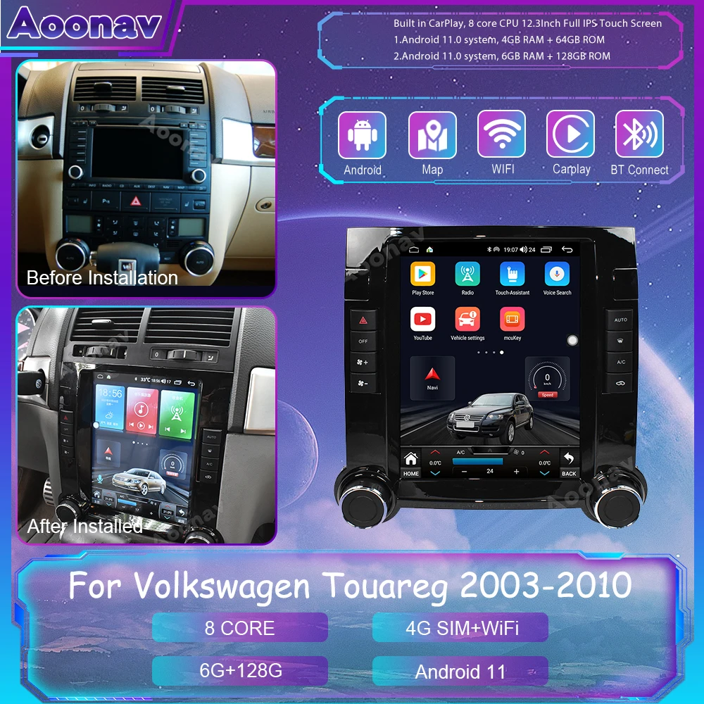 Android 11 128G Car Multimedia Radio For Volkswagen Touareg 2003-2010 Tesla Screen Receiver GPS Navigation Stereo DVD Player
Android 11 128G Car Multimedia Radio For Volkswagen Touareg 2003-2010 Tesla Screen Receiver GPS Navigation Stereo DVD Player