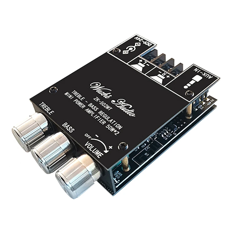 502MT 2X50W Bluetooth 5.0 Subwoofer Amplifier Board 2.0 Channel High Power Audio Stereo Amplifier Board AUX Bass AMP
502MT 2X50W Bluetooth 5.0 Subwoofer Amplifier Board 2.0 Channel High Power Audio Stereo Amplifier Board AUX Bass AMP