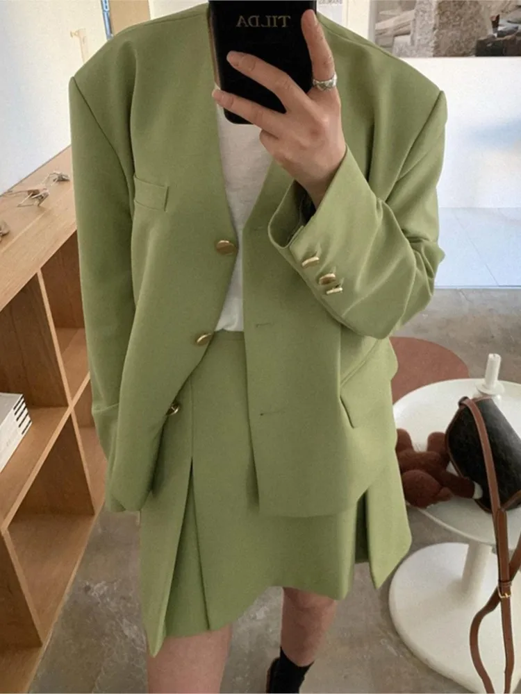 Women Autumn Single Breasted Blazer Jacket+High Waist Skirt 2 Piece Set Fashion Office Lady Vintage Coat Suit Elegant O
Women Autumn Single Breasted Blazer Jacket+High Waist Skirt 2 Piece Set Fashion Office Lady Vintage Coat Suit Elegant O
