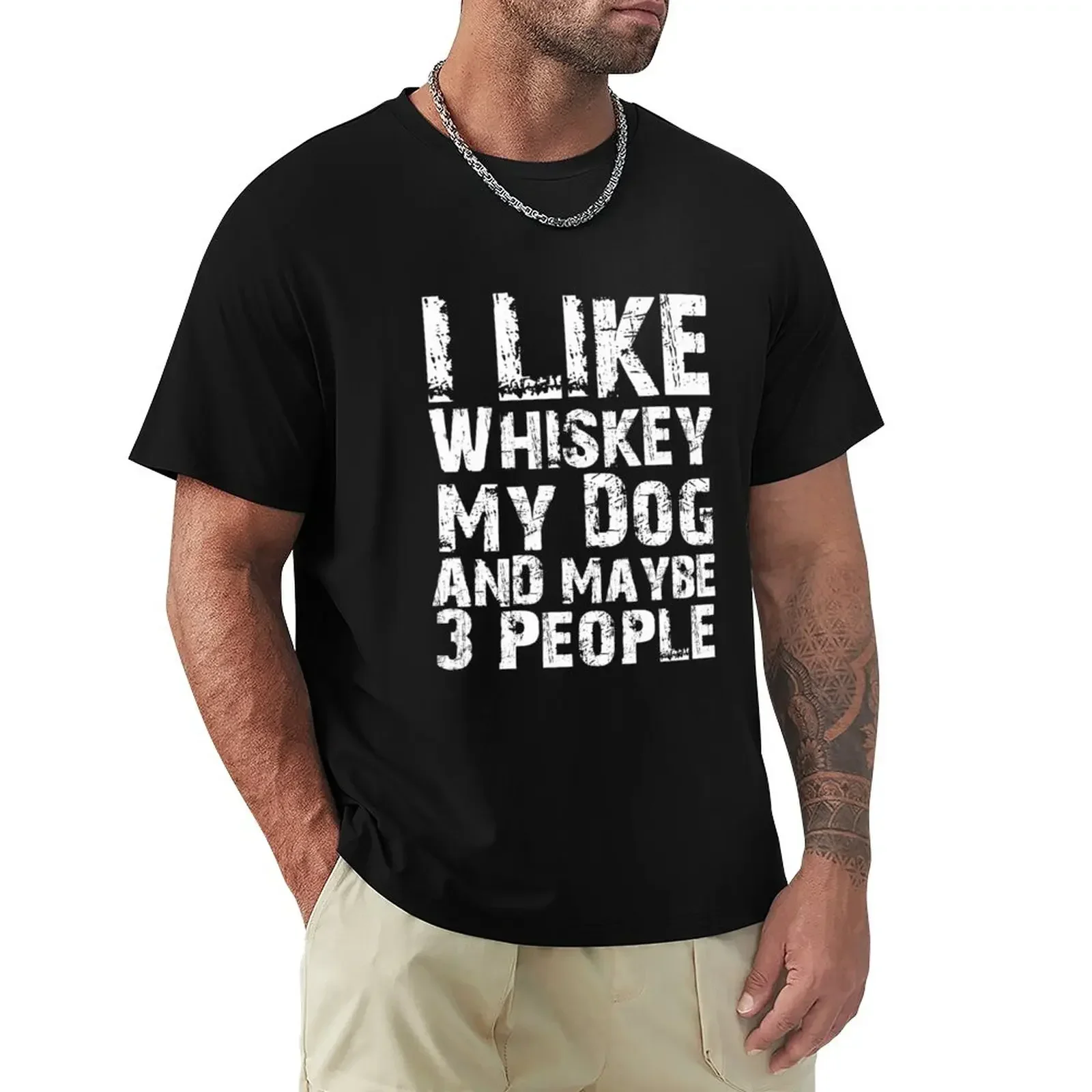 Short Sleeve Cotton Sarcastic Funny Whiskey Lovers Christmas Drinking Day Gifts I Like Whiskey My Dog And Maybe 3 People T-Shirt
Short Sleeve Cotton Sarcastic Funny Whiskey Lovers Christmas Drinking Day Gifts I Like Whiskey My Dog And Maybe 3 People T-Shirt