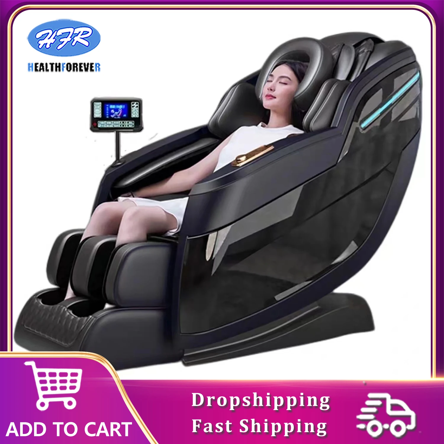 

massage chair 4d zero gravity Electric SL Guide Rail Full Body Massage airbag wrapping heating christmas and new year gift