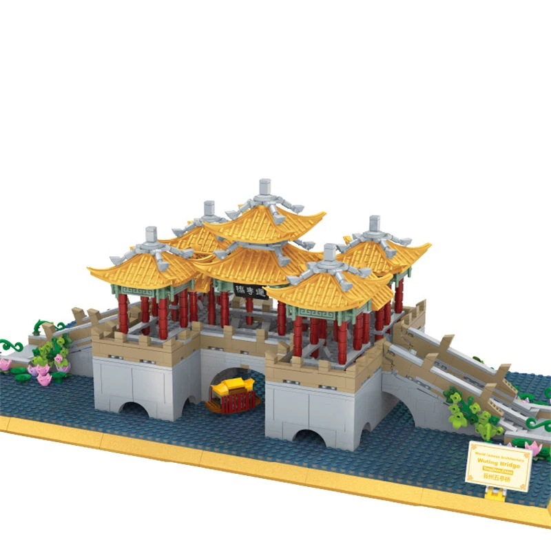 1895PCS Diamond Bricks Creative City Street View Chinese Architure Wuting Bridge Model Building Blocks Toys for Children Gifts
1895PCS Diamond Bricks Creative City Street View Chinese Architure Wuting Bridge Model Building Blocks Toys for Children Gifts