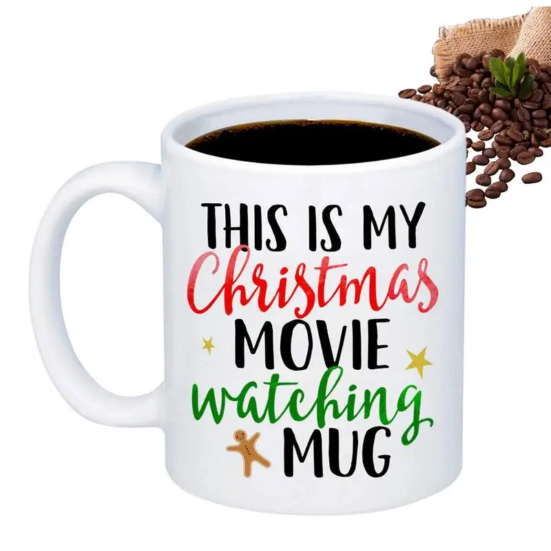 

Рождественские подарки, кофейная кружка, новинка, Рождественская кружка для фильмов, кружка для питья, я просто хочу смотреть рождественские фильмы, кружка для всей семьи на весь день