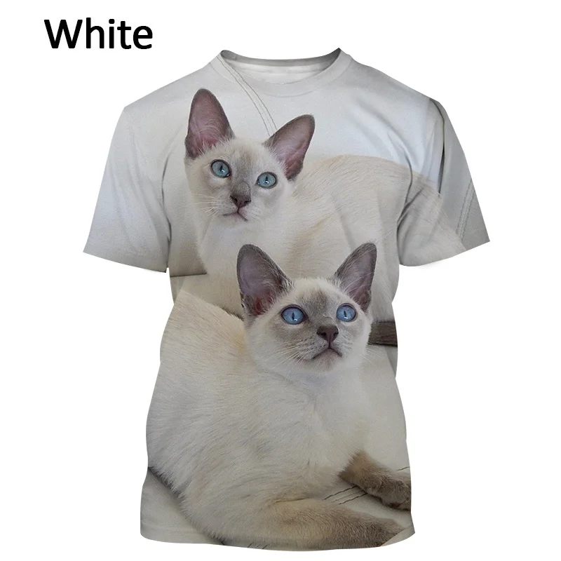Woman Men Casual Fashion Short-sleeved Streetwear T Shirt Cute Pet Harajuku Top Siamese Cat Animal Print T Shirt New
Woman Men Casual Fashion Short-sleeved Streetwear T Shirt Cute Pet Harajuku Top Siamese Cat Animal Print T Shirt New