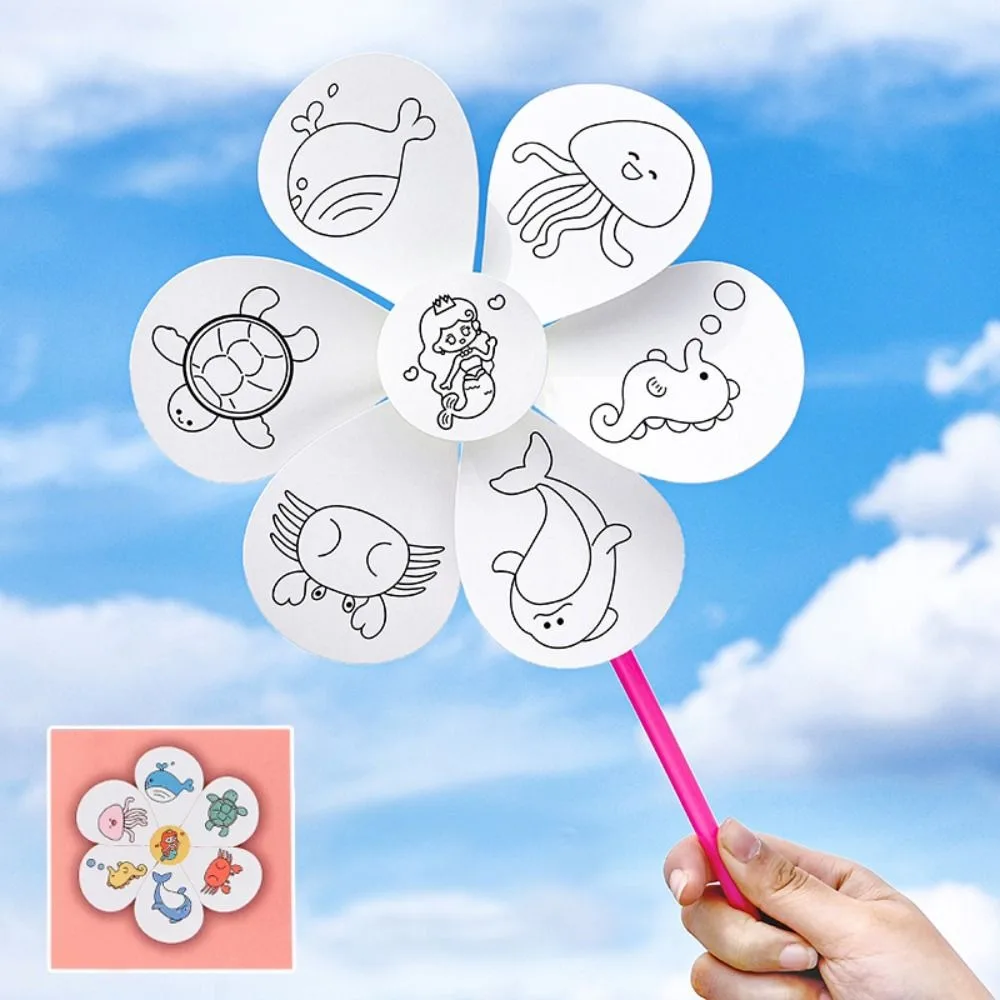 Animal DIY Color Filling Windmill Toy Flower Space Handmade Art Painting Winnower Painted Educational Blank Windmill Toy Gifts
Animal DIY Color Filling Windmill Toy Flower Space Handmade Art Painting Winnower Painted Educational Blank Windmill Toy Gifts