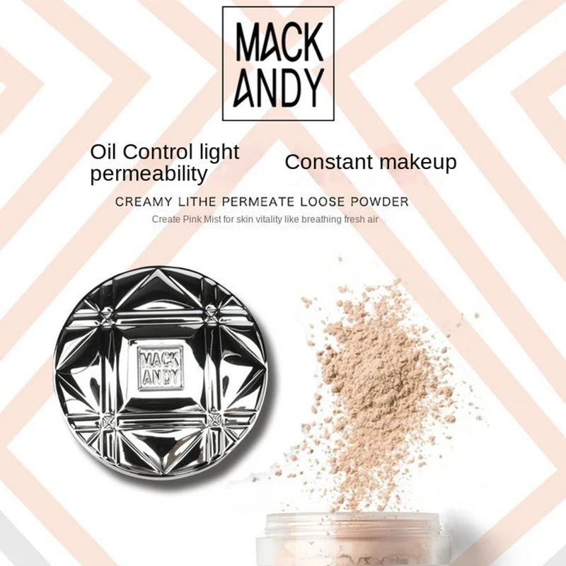 

MACK ANDY 3 Colors Loose PowderFace Loose Powder Mineral Matte Setting Finish Makeup Oil-control Professional Women's Cosm