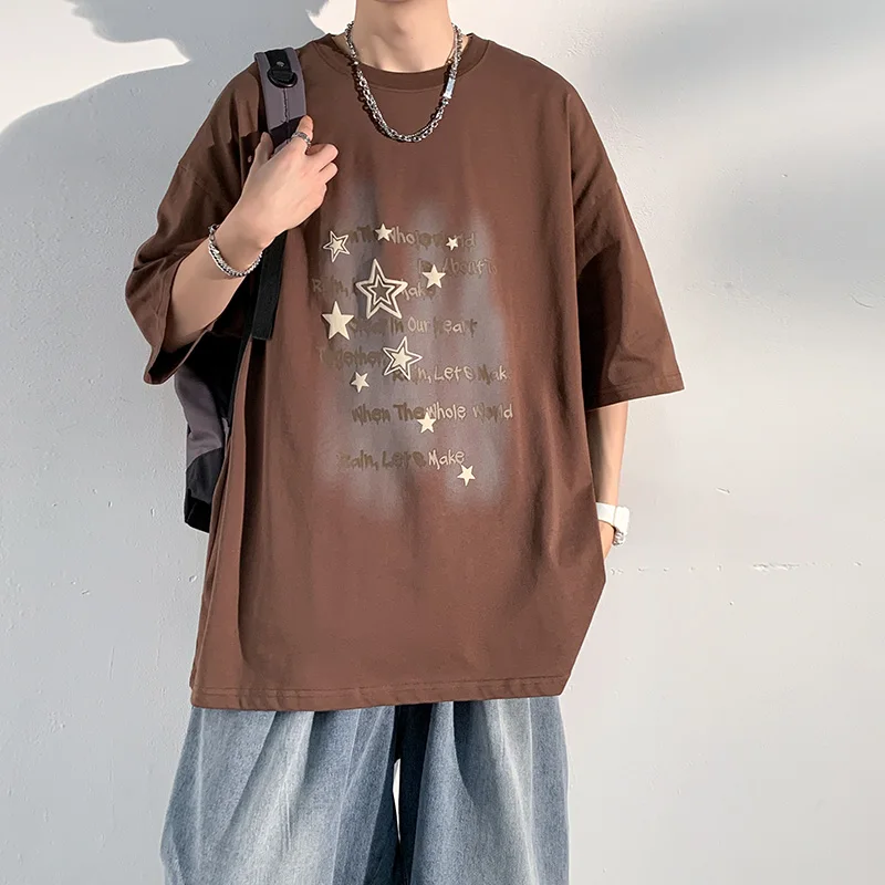 E-BAIHUI Men's T Shirts Loose Print Crew Neck Summer Short Sleeve Men Clothing for Male Harajuku Style Star Graphic T Shirts
E-BAIHUI Men's T Shirts Loose Print Crew Neck Summer Short Sleeve Men Clothing for Male Harajuku Style Star Graphic T Shirts