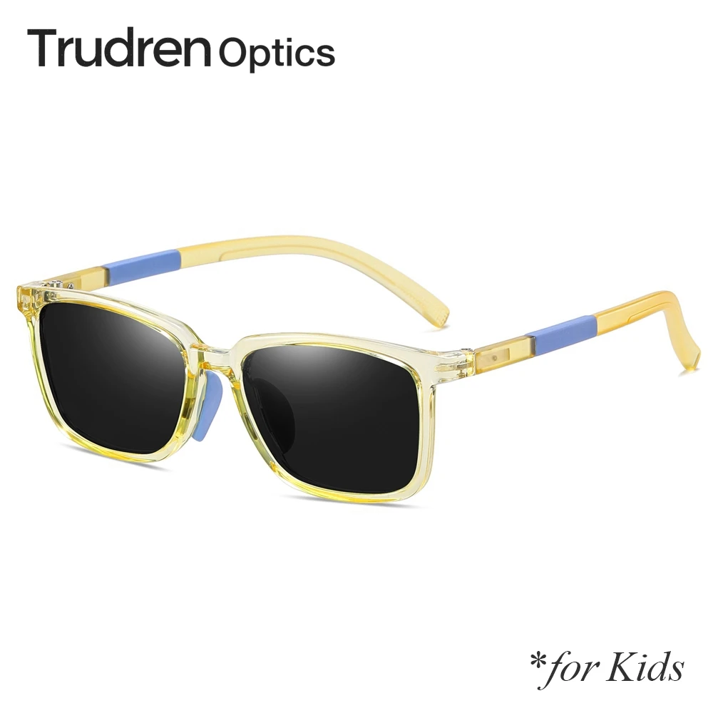 

Trudren Kids TR90 Unbreakable Rectangular Sunglasses for Children Boys UV400 Polarized Sun Glasses Flexible Spring Hinges 2002