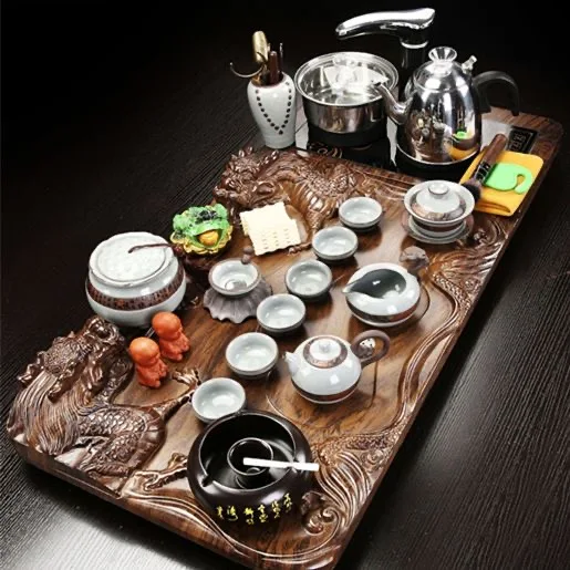 Solid Wood Tea Tray Integrated Purple Sand Kung Fu Tea Set Home Living Room Tea Table Automatic Induction Cooker Tea
Solid Wood Tea Tray Integrated Purple Sand Kung Fu Tea Set Home Living Room Tea Table Automatic Induction Cooker Tea