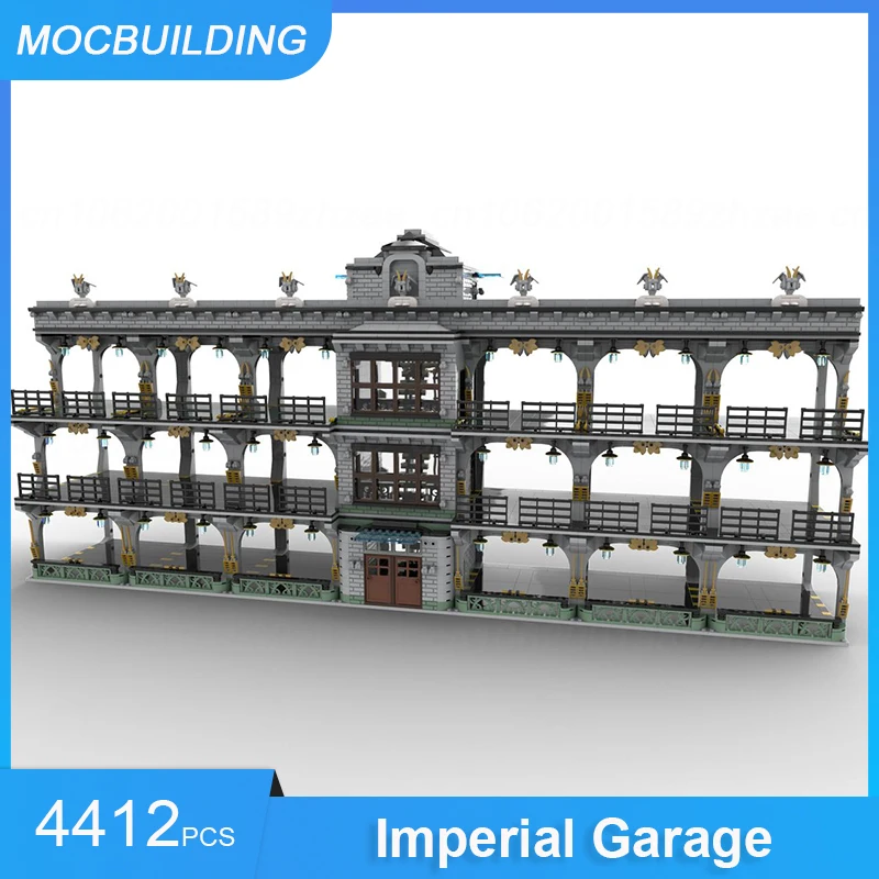 

MOC Building Blocks Imperial Garage & Car Workshop & Modern Mansion DIY Assemble Bricks Transportation Display Model Toys Gifts