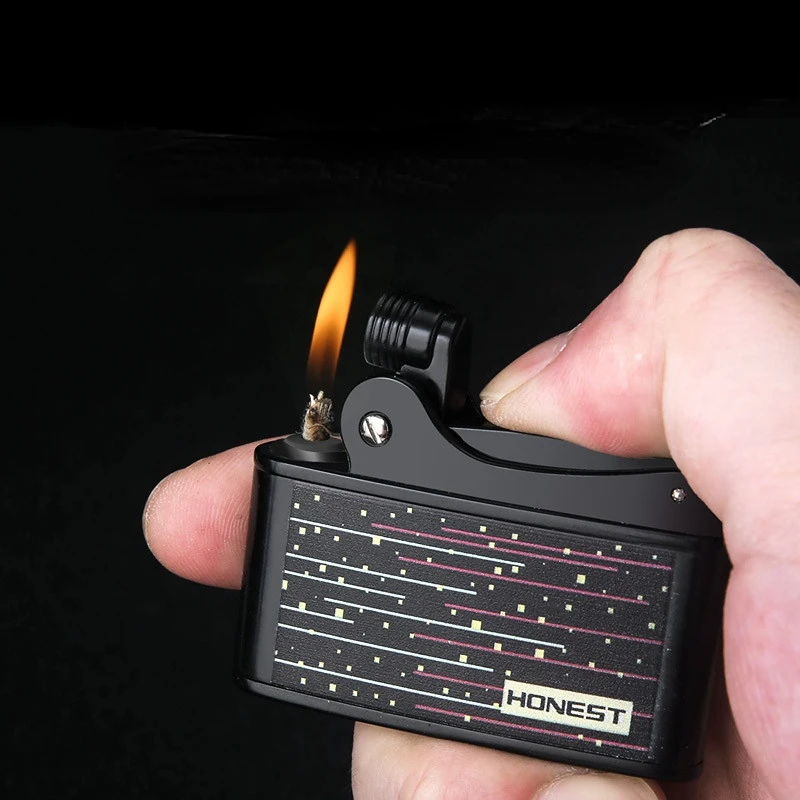 Honest Kerosene Lighter Retro Grinding Wheel Creative Open Fire Men's Smoking Set Gift Cigarette Butane Cool Tool Accessories
Honest Kerosene Lighter Retro Grinding Wheel Creative Open Fire Men's Smoking Set Gift Cigarette Butane Cool Tool Accessories