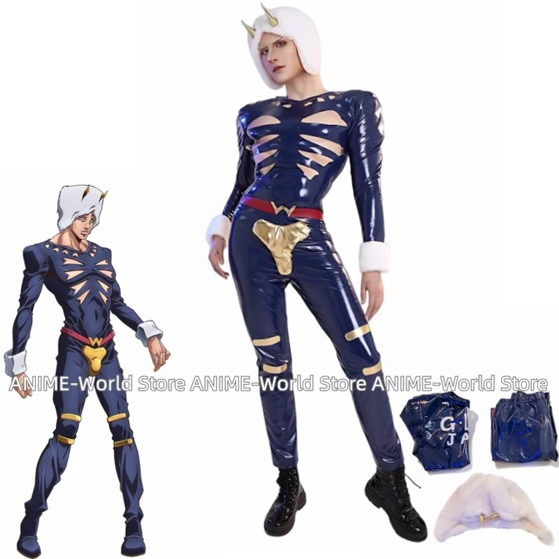 

Unisex Weather Report Set Hollowed-out Top and Trousers Cosplay Costume Outfits with Hat