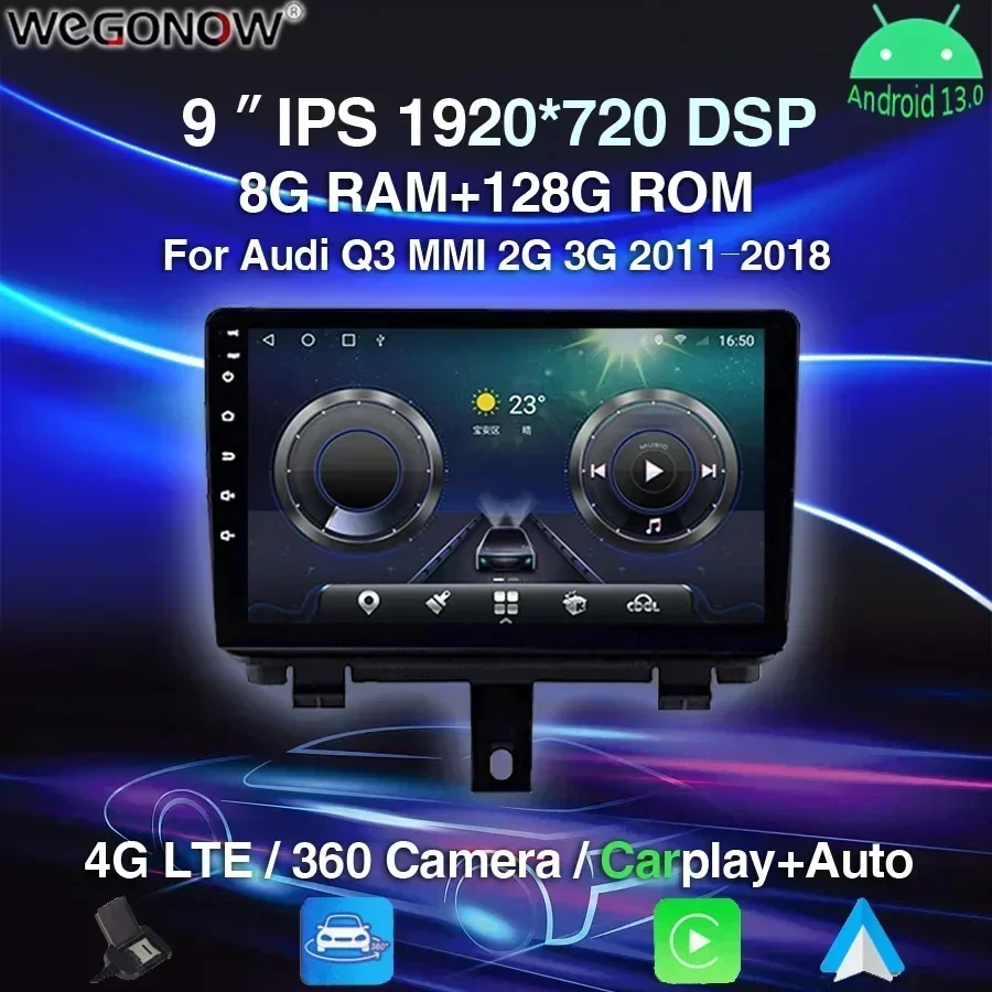 Автомобильный DVD-плеер 9 дюймов, DVD-плеер с камерой IPS 360, 8 ГБ + 256 ГБ, Android 13,0, GPS, Wi-Fi, Bluetooth, RDS радио, для Audi Q3 MMI 2G 3G 2012-2018
Автомобильный DVD-плеер 9 дюймов, DVD-плеер с камерой IPS 360, 8 ГБ + 256 ГБ, Android 13,0, GPS, Wi-Fi, Bluetooth, RDS радио, для Audi Q3 MMI 2G 3G 2012-2018