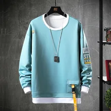 Sweater Fake Two-Piece Street Fashion Long-Sleeved Top Men's Fashion Brand Loose round Neck Sweater
Sweater Fake Two-Piece Street Fashion Long-Sleeved Top Men's Fashion Brand Loose round Neck Sweater