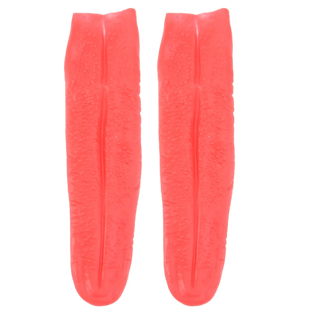 

2 Pcs Simulated Long Tongue Prop Halloween Cosplay Toys Props Scary Stage Vinyl Festival Haunted House