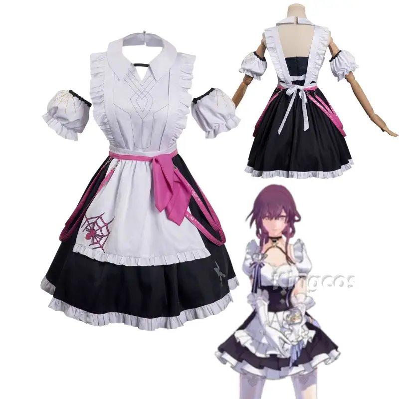 Костюм горничной из аниме «хонькай» со звездами на рельсах, костюм для косплея, платье лолиты для девочек и взрослых, женский наряд для фантазии, карнавальный костюм на Хэллоуин 
Костюм горничной из аниме «хонькай» со звездами на рельсах, костюм для косплея, платье лолиты для девочек и взрослых, женский наряд для фантазии, карнавальный костюм на Хэллоуин