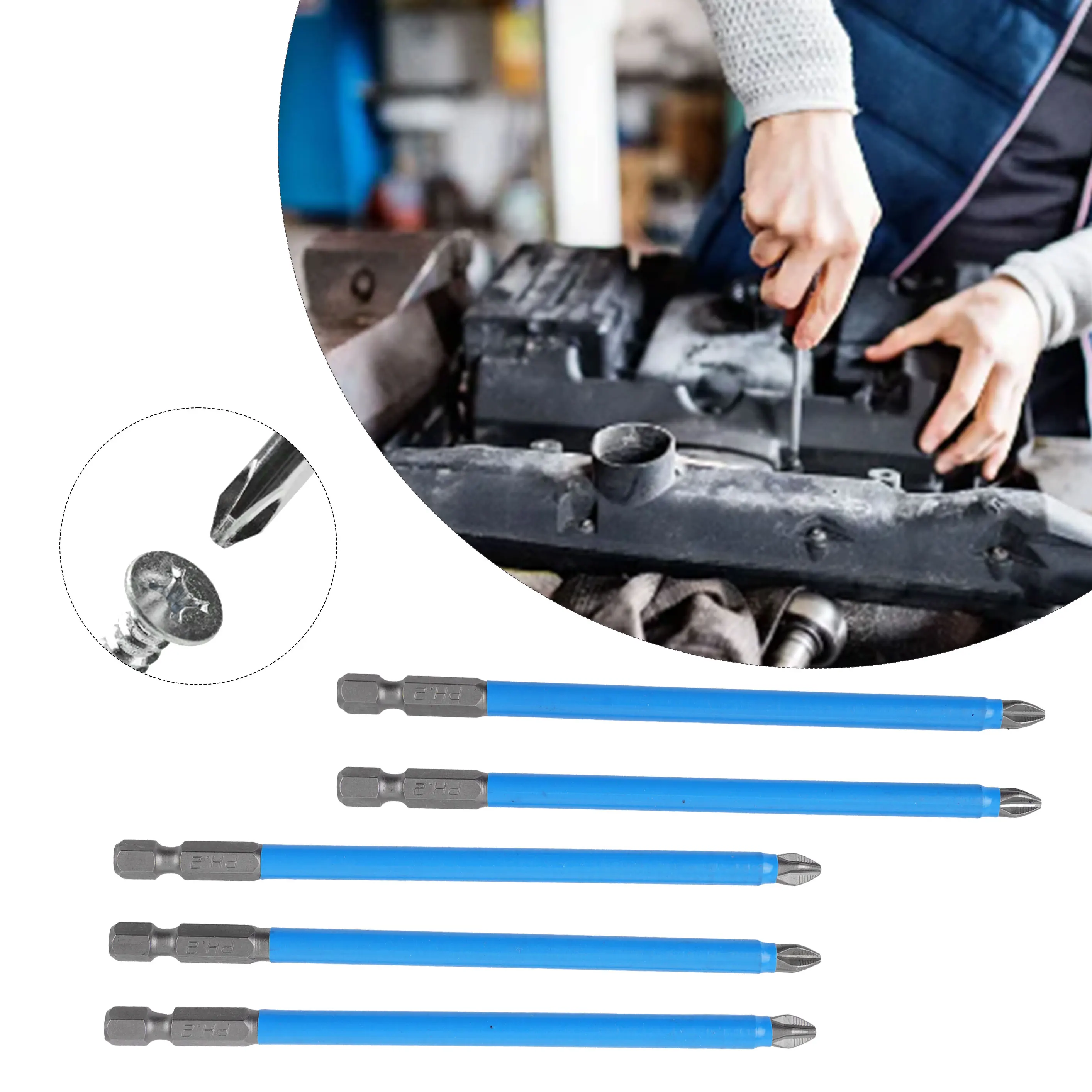 5pcs Screwdriver Bit Accessories Non slip PH2 Part Repair Spare Tool Electric Extra Long High hardness Magnetic
5pcs Screwdriver Bit Accessories Non slip PH2 Part Repair Spare Tool Electric Extra Long High hardness Magnetic