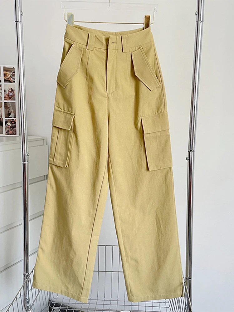 2022 New Women Autumn Winter Solid Color High Waist Wide Leg Jogging Trousers Straight Cylinder Pockets Loose Casual Cargo Pants
2022 New Women Autumn Winter Solid Color High Waist Wide Leg Jogging Trousers Straight Cylinder Pockets Loose Casual Cargo Pants