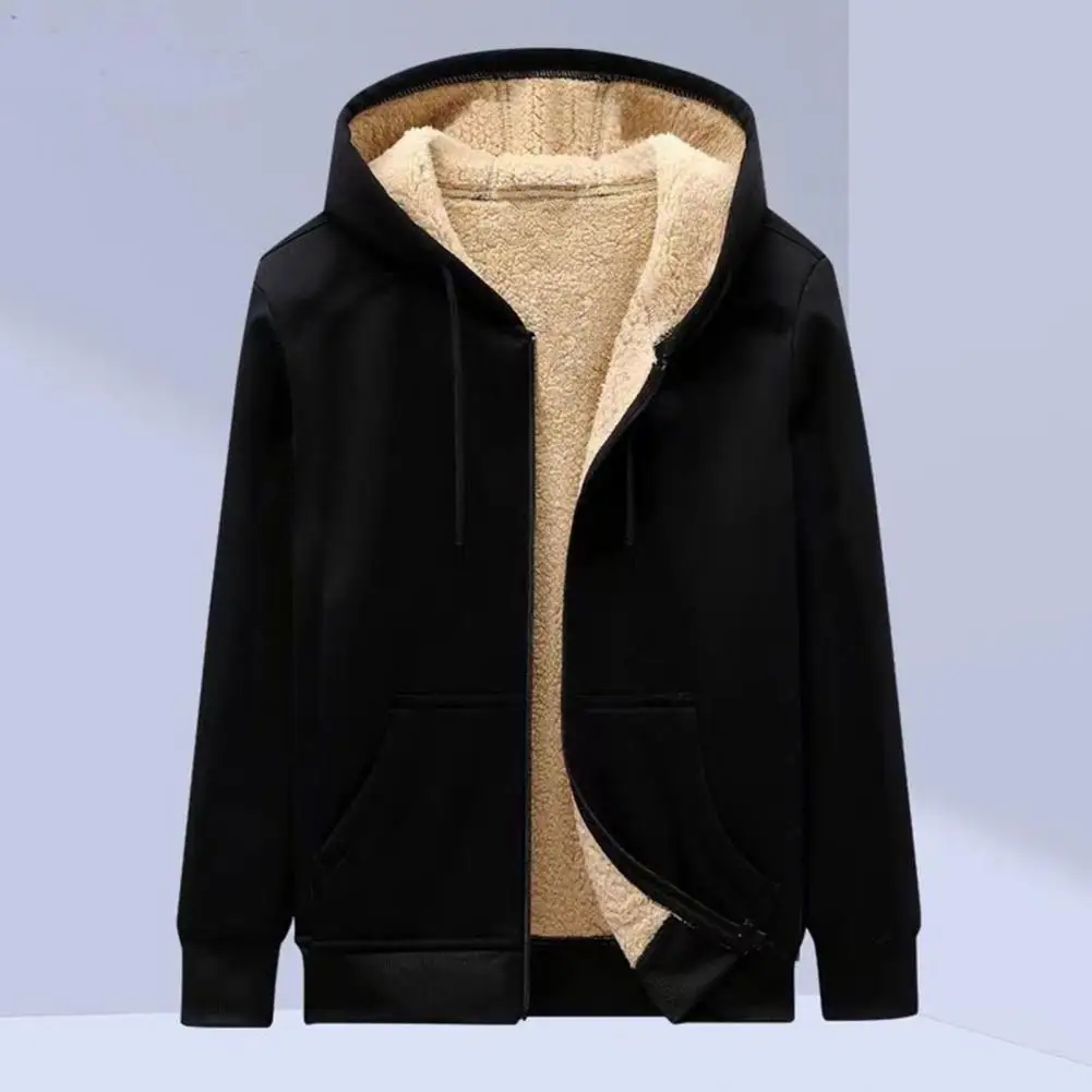 Zippered Hooded Coat Plush Hooded Men's Winter Coat with Drawstring Pockets Thick Soft Zip Up Cardigan for Casual Plus Size
Zippered Hooded Coat Plush Hooded Men's Winter Coat with Drawstring Pockets Thick Soft Zip Up Cardigan for Casual Plus Size