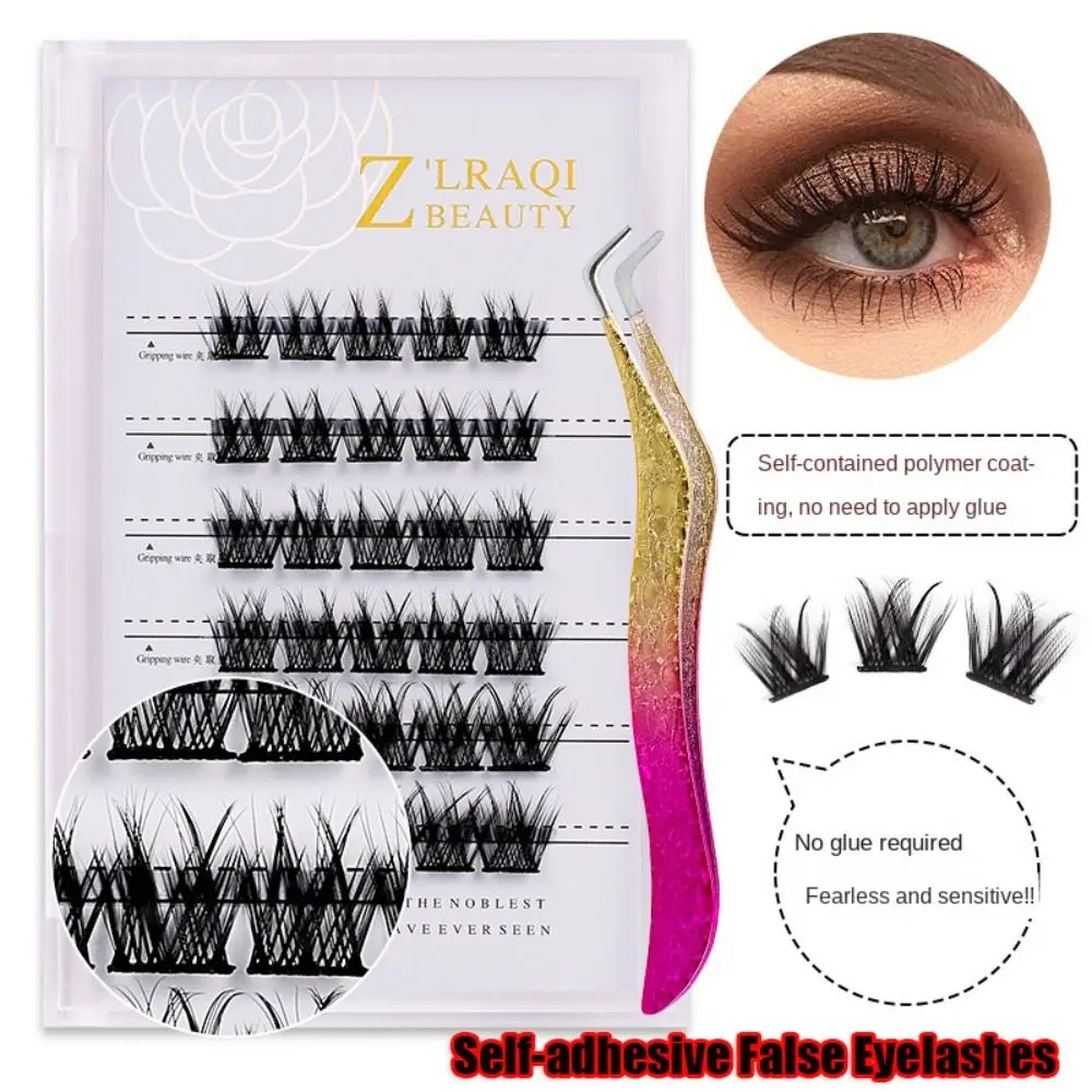 

Reusable Self-adhesive False Eyelashes 3D Mink Self-adhesive Reusable Lashes No Glue Needed 3 Seconds to Wear Fake Eyelashes