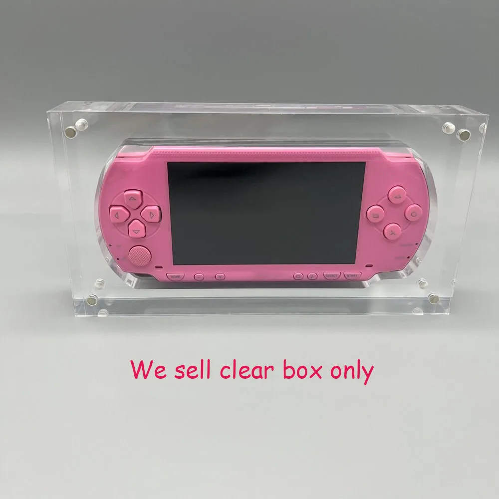 Прозрачная Магнитная акриловая коробка для PSP1000, чехол для игровой консоли, демонстрационная Подставка для хранения, Сменные аксессуары для игр
Прозрачная Магнитная акриловая коробка для PSP1000, чехол для игровой консоли, демонстрационная Подставка для хранения, Сменные аксессуары для игр