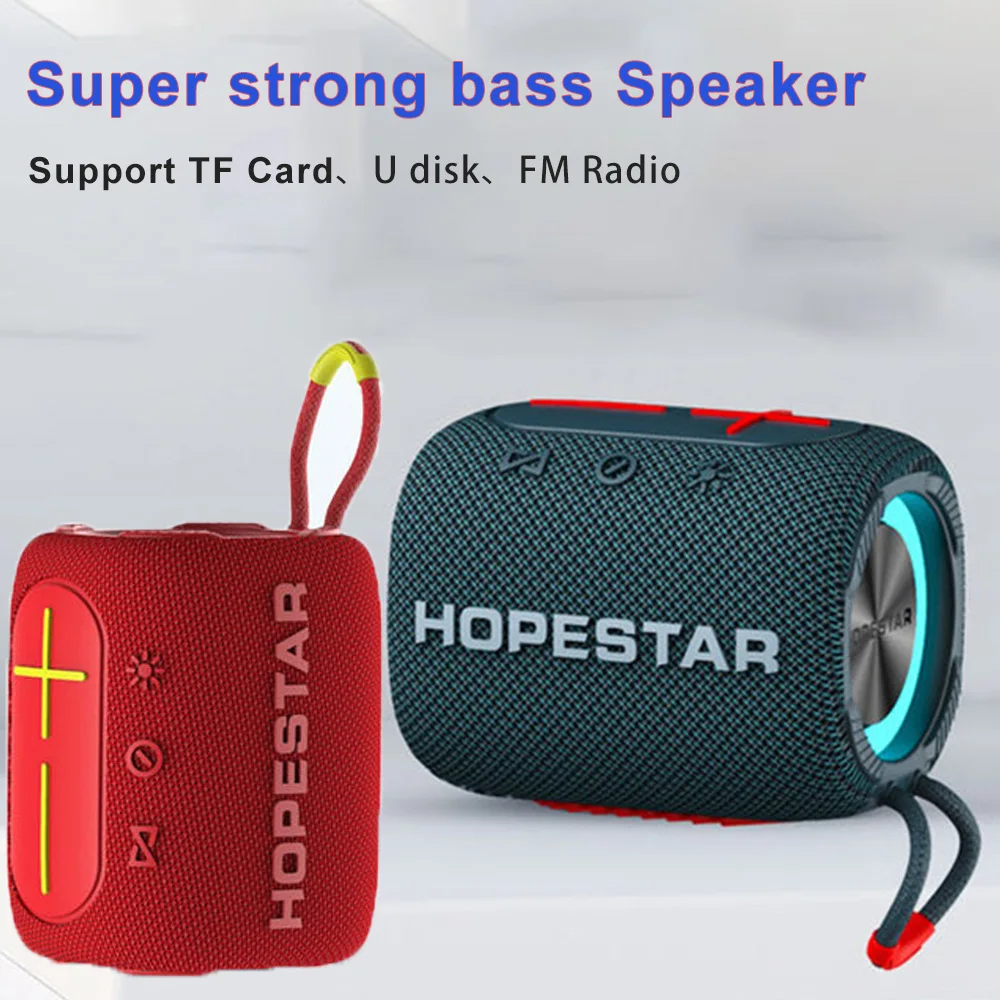 

Mini Portable Ultra Strong Bass Speaker TF Card U Disk FM Playback Outdoor Waterproof Hifi Stereo Wireless Bluetooth Sound Box
