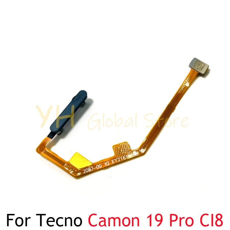 

For Tecno Camon 19 Pro CI8 CI8n / 18 Premier CH9 CH9n Fingerprint Reader Touch ID Sensor Return Key Home Button Flex Cable