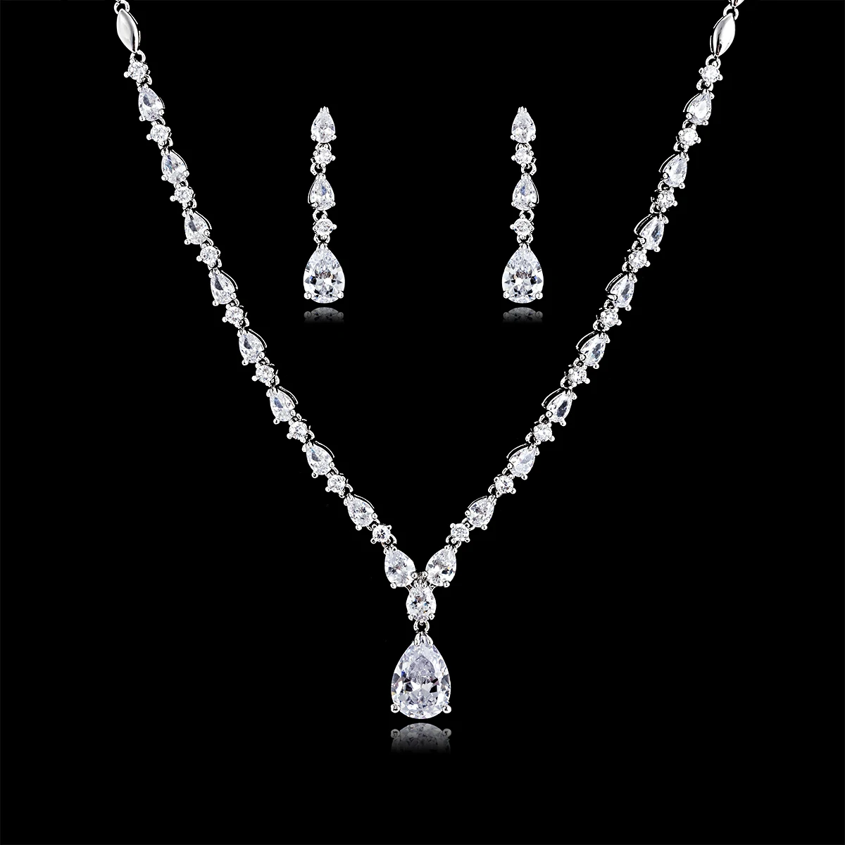 Popular CZ Cubic Zirconia Bridal Wedding Round Necklace Earring Set Jewelry Sets for Women Jewelry Accessories
Popular CZ Cubic Zirconia Bridal Wedding Round Necklace Earring Set Jewelry Sets for Women Jewelry Accessories