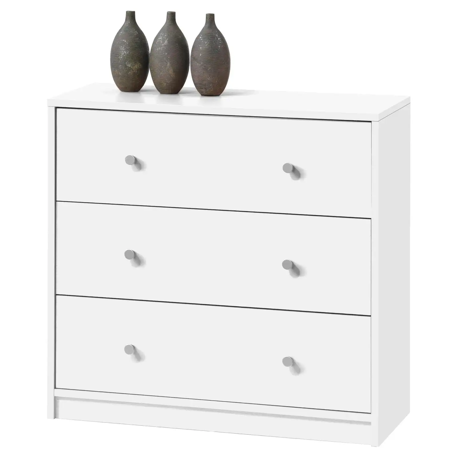 Durable Storage 3 Drawer Dresser, Scandinavian Look and Design,Drawers Retract Smoothly on Plastic Glides,White
Durable Storage 3 Drawer Dresser, Scandinavian Look and Design,Drawers Retract Smoothly on Plastic Glides,White