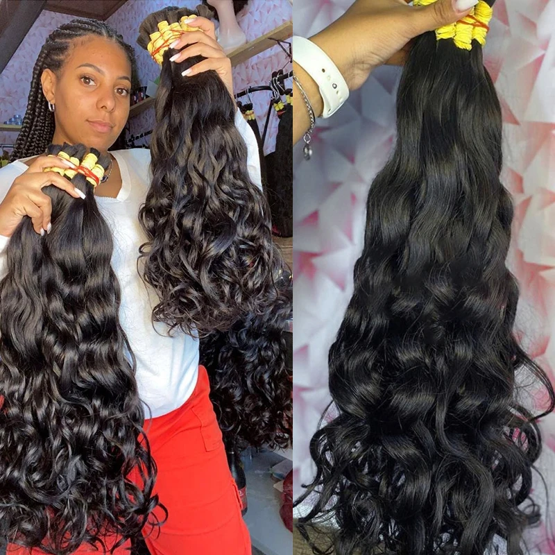 

No Weft For Braiding Unprocessed Body Wave 100% Human Hair Bulk With Full Ends Extensions Original Virgin Hair 50g 18-30inches