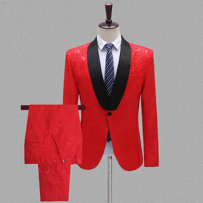 Bar club male singer stage costume photo studio photo costume men's red formal dress banquet wedding groom dress emcee host cost
Bar club male singer stage costume photo studio photo costume men's red formal dress banquet wedding groom dress emcee host cost
