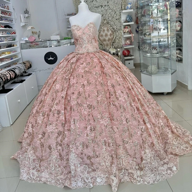 2024 Pink Off The Shooulder Quinceanera Dresses Beading Sparkly Party Dresses Formal Exquisite Crystal Beads Gown Vestidos De 15
2024 Pink Off The Shooulder Quinceanera Dresses Beading Sparkly Party Dresses Formal Exquisite Crystal Beads Gown Vestidos De 15